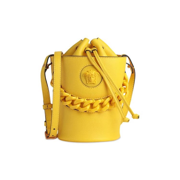 Versace La Medusa Bucket Bag Yellow