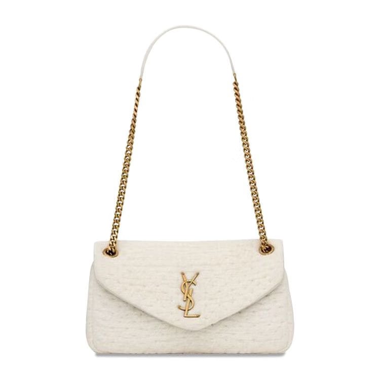 Saint Laurent Loulou Puffer Shoulder Bag White Corn/New Chant