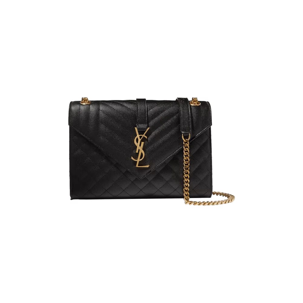 Saint Laurent Envelope Medium Bag Black/Trigalva