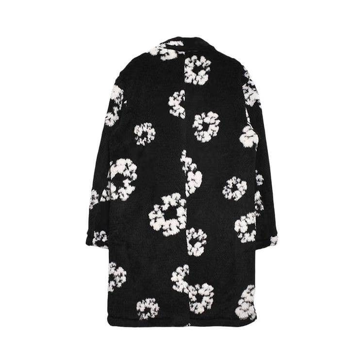 SAINT Mxxxxxx x Denim Tears Wreath Fur Coat Black