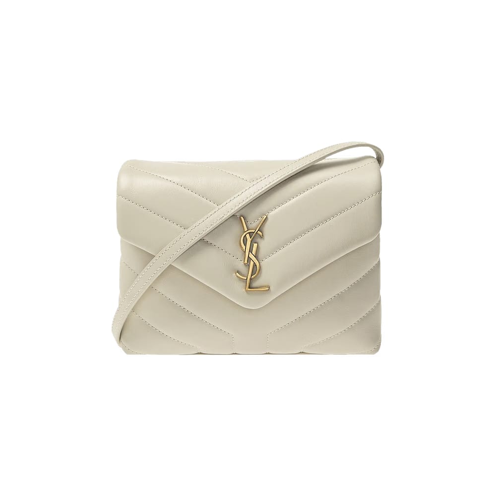 Saint Laurent YSL Quilted Monogram Bag Crema Soft