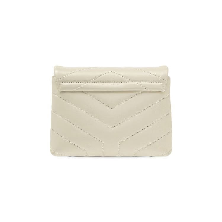 Saint Laurent YSL Quilted Monogram Bag Crema Soft