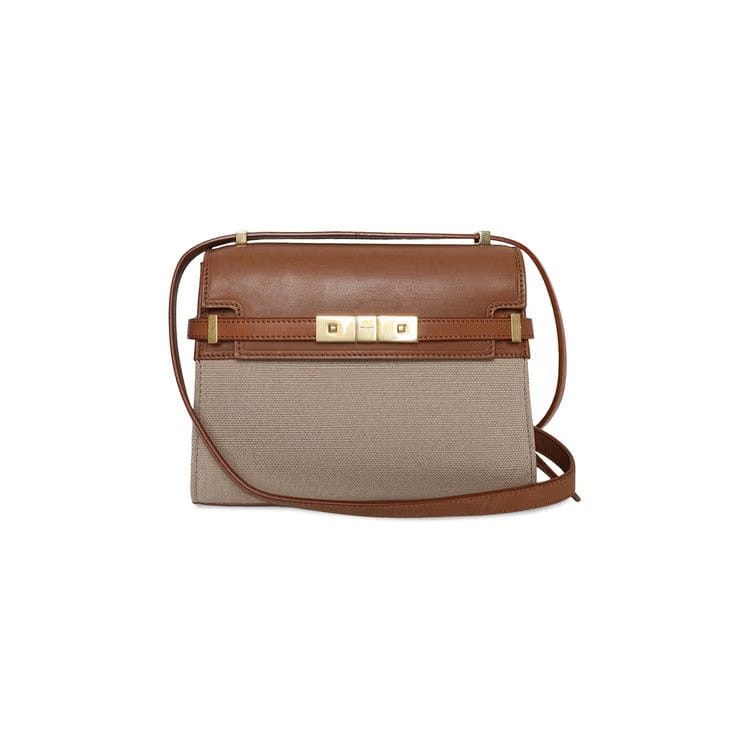 Saint Laurent Manhattan Mini Crossbody Bag Desert Dust/Brick