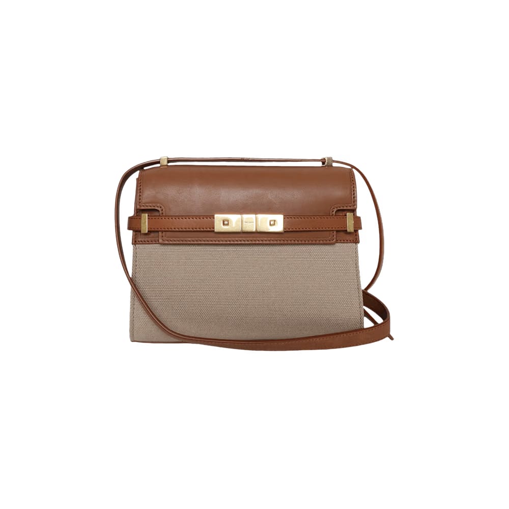 Saint Laurent Manhattan Mini Crossbody Bag Desert Dust/Brick