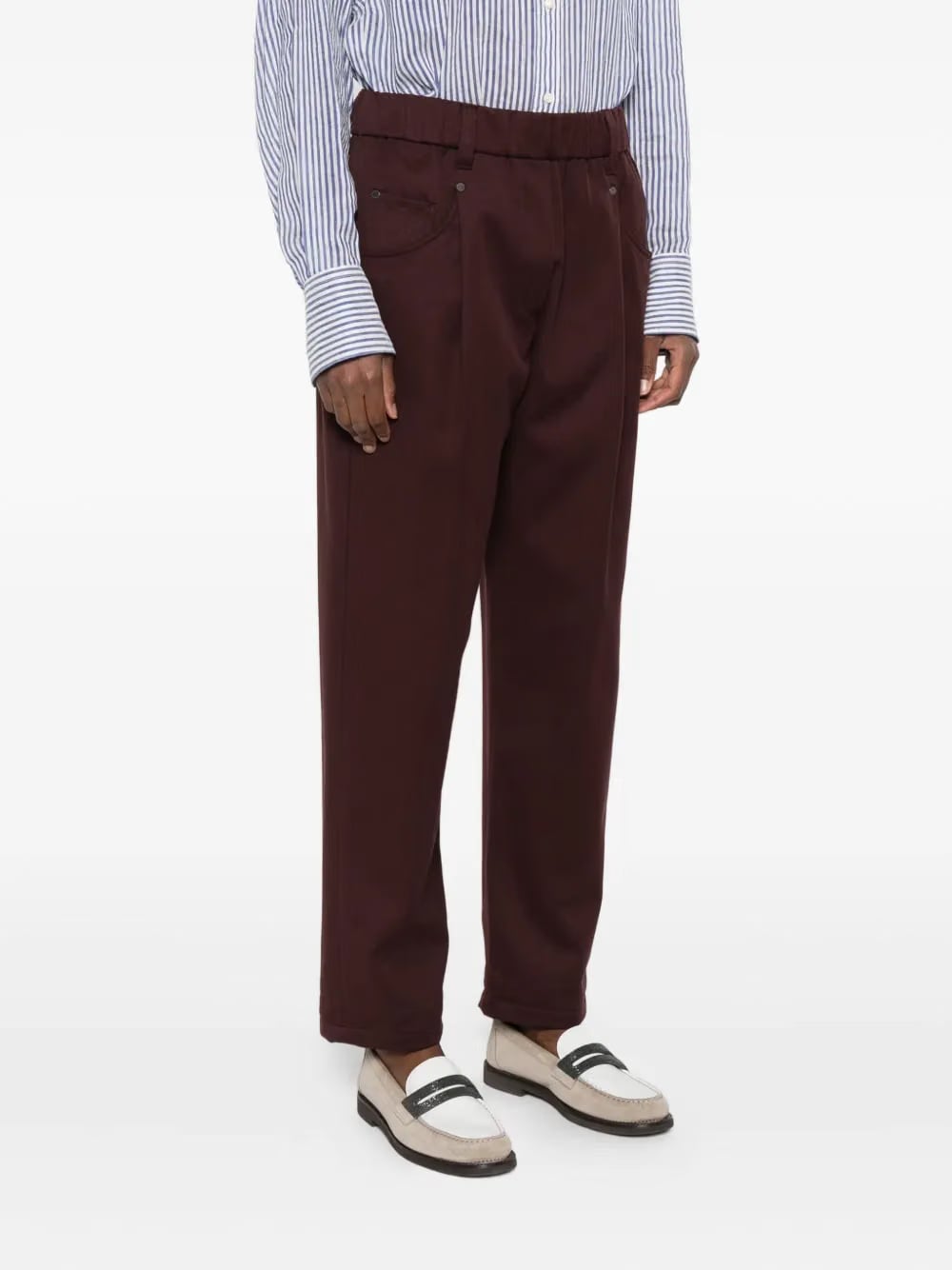 elasticated-waist pocket trousers