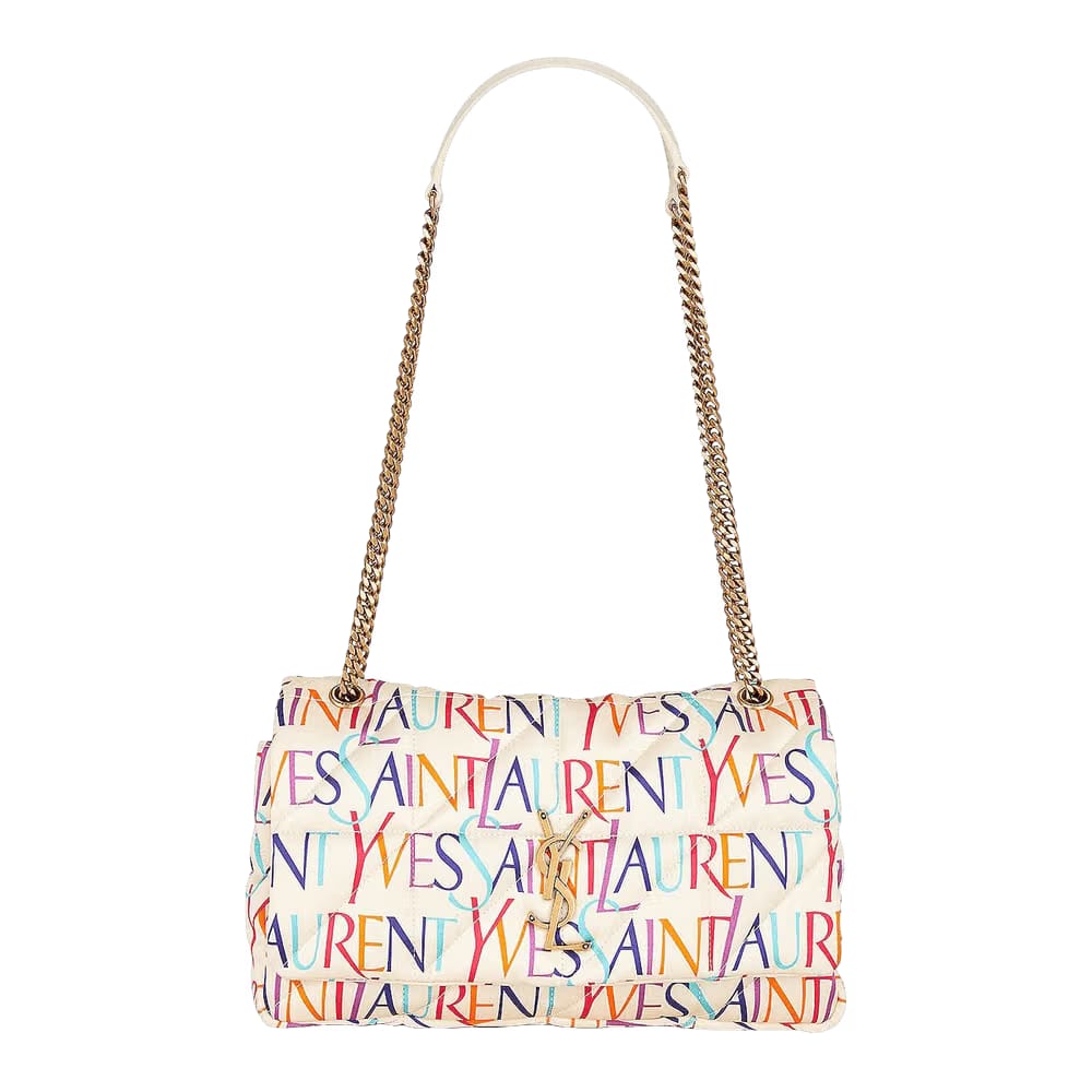 Saint Laurent Jamie Shoulder Bag White/Multicolor