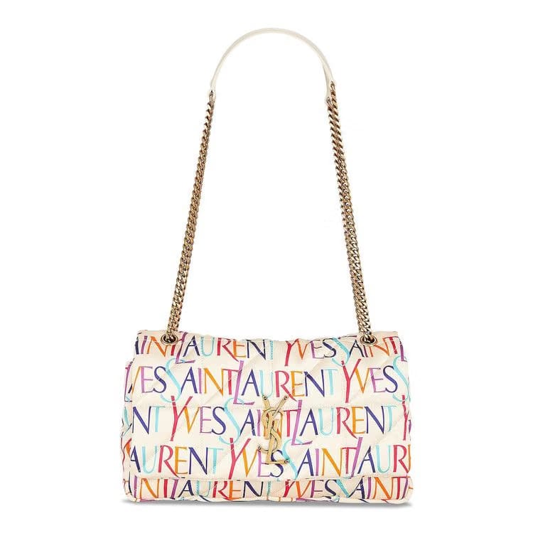 Saint Laurent Jamie Shoulder Bag White/Multicolor