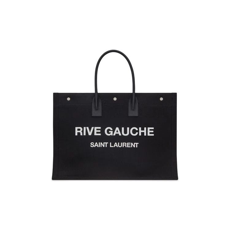 Saint Laurent Canvas Logo Tote Bag Black