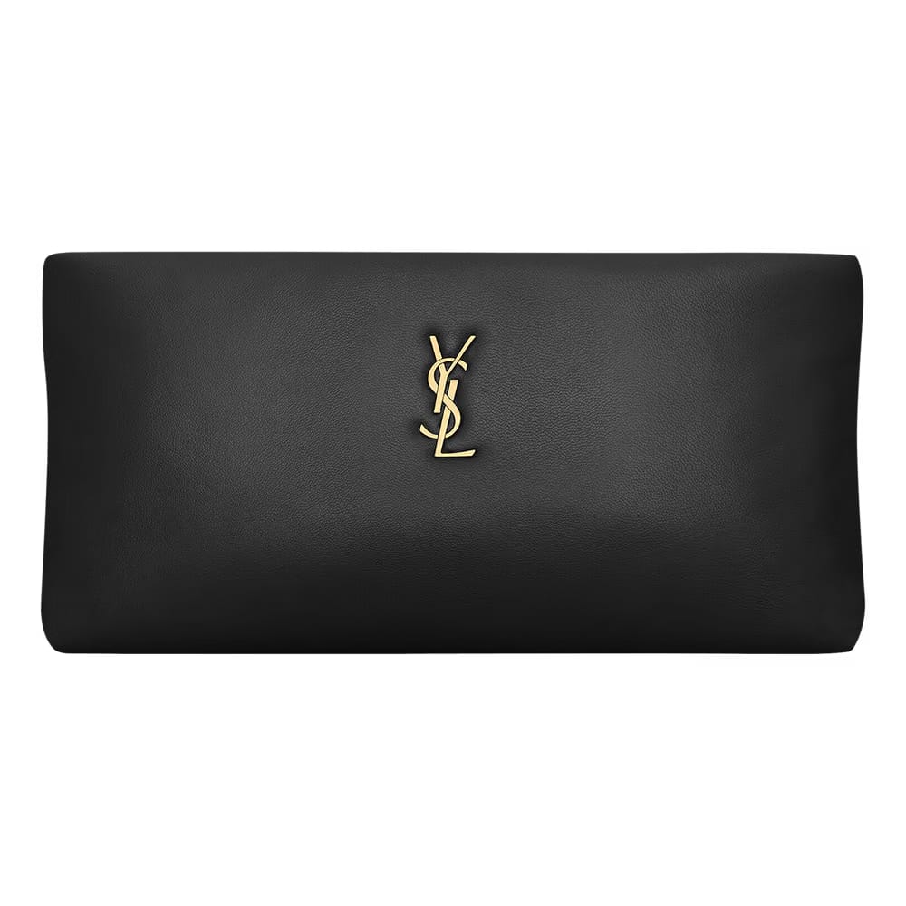 Saint Laurent Calypso Long Zipped Pouch Black