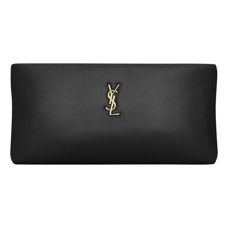 Saint Laurent Calypso Long Zipped Pouch Black