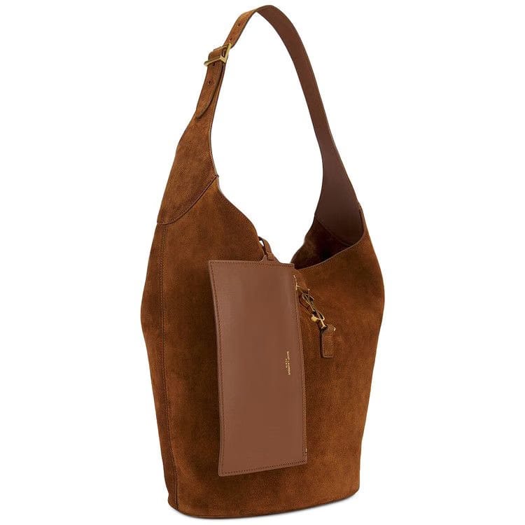 Saint Laurent Le 5 Á 7 Hobo Shoulder Bag Caramel Cognac