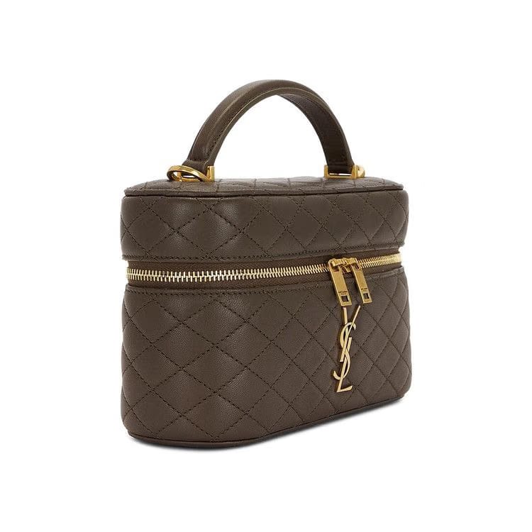 Saint Laurent Mini Vanity Bag With Strap Light Musk