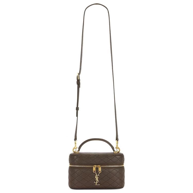 Saint Laurent Mini Vanity Bag With Strap Light Musk