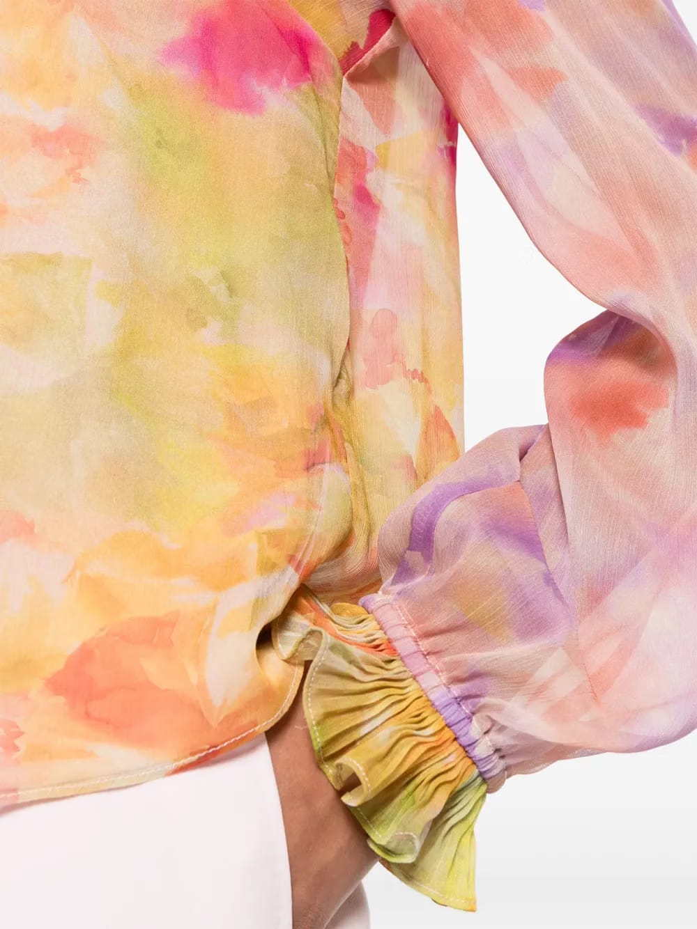 floral-print georgette blouse