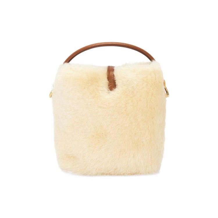 Saint Laurent Mini Le 37 Bucket Bag Cream Beige/Brick