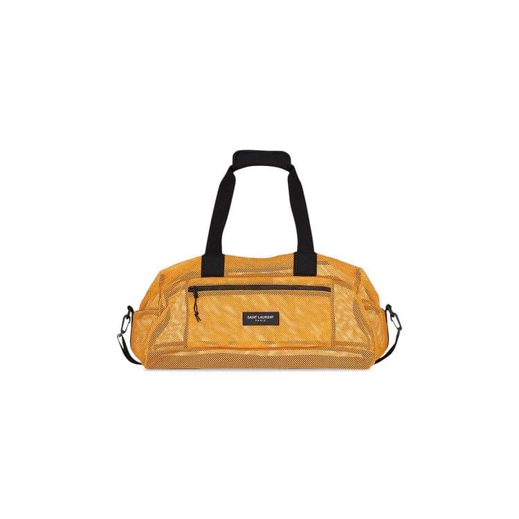 Saint Laurent Nylon Mesh Duffle Bag Jaune Yellow