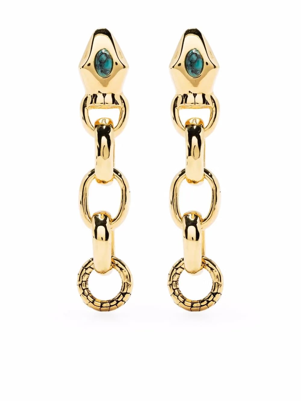 Tao snake drop earrings
