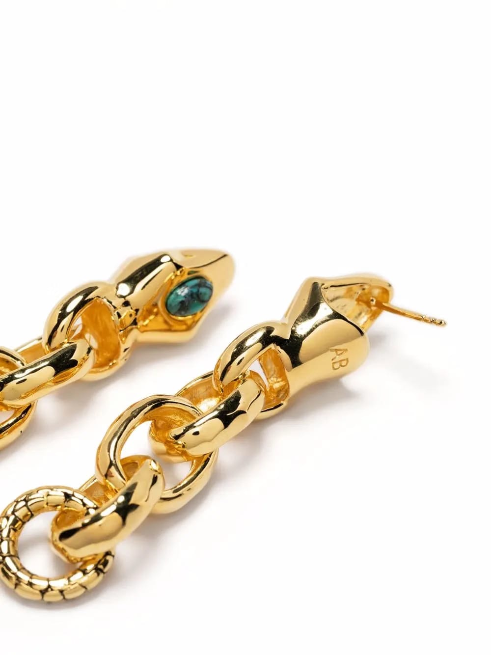 Tao snake drop earrings