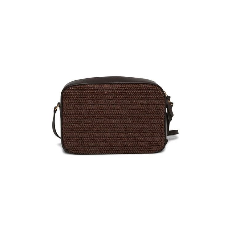 Saint Laurent Raffia Lou Camera Bag Brown