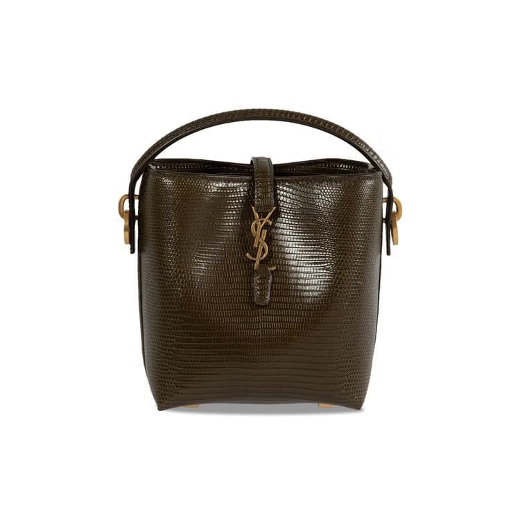 Saint Laurent Mini Le 37 Bucket Bag Dark Sea Weed