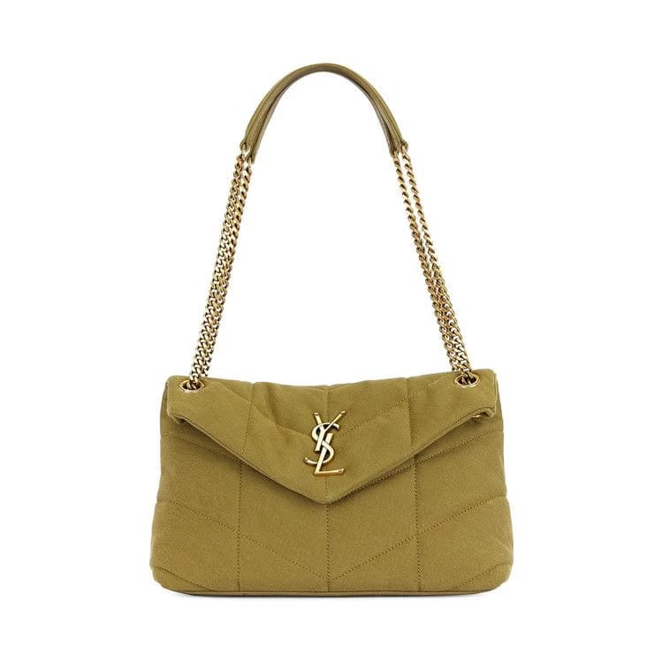 Saint Laurent Puffer Small Fir Green