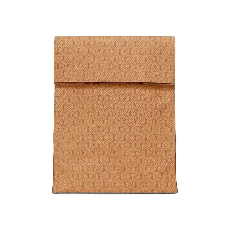Saint Laurent Monogram Deli Paper Bag Vintage Brown