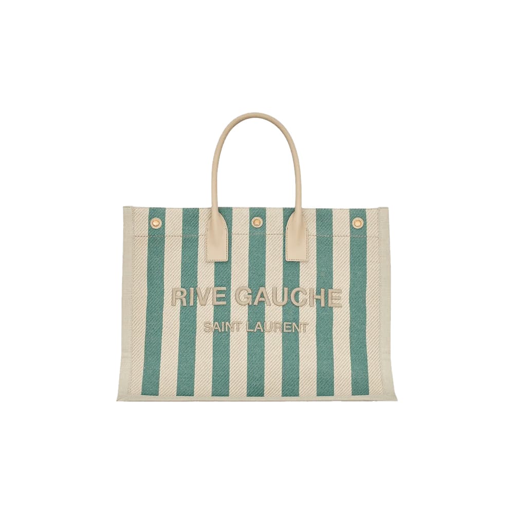 Saint Laurent Rive Gauche Tote Bag Water Green