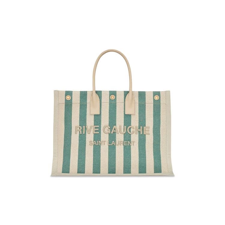 Saint Laurent Rive Gauche Tote Bag Water Green
