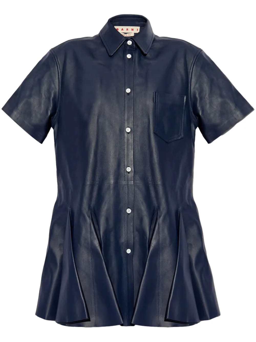 leather shirt dress