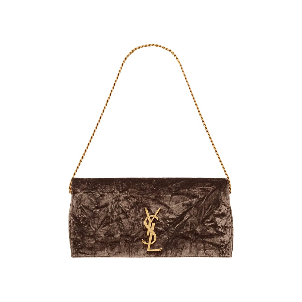 Saint Laurent Kate 99 Wallet On Chain Gunmetal