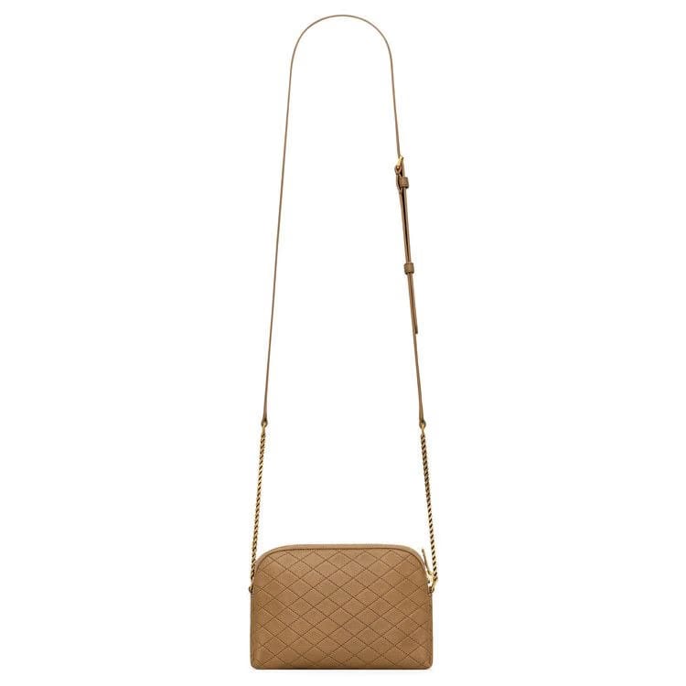 Saint Laurent Gaby Zipped Pouch Dark Cork