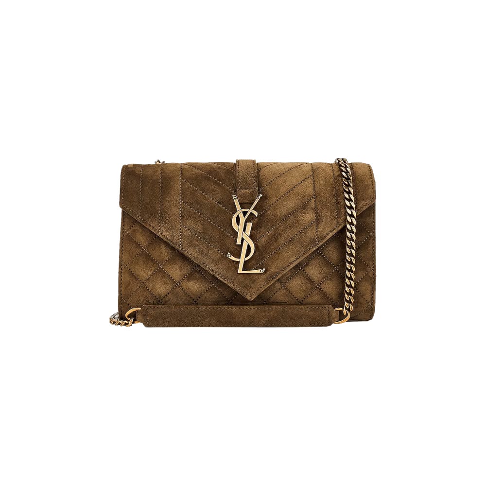 Saint Laurent Small Envelope Chain Bag Loden Green