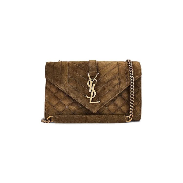 Saint Laurent Small Envelope Chain Bag Loden Green