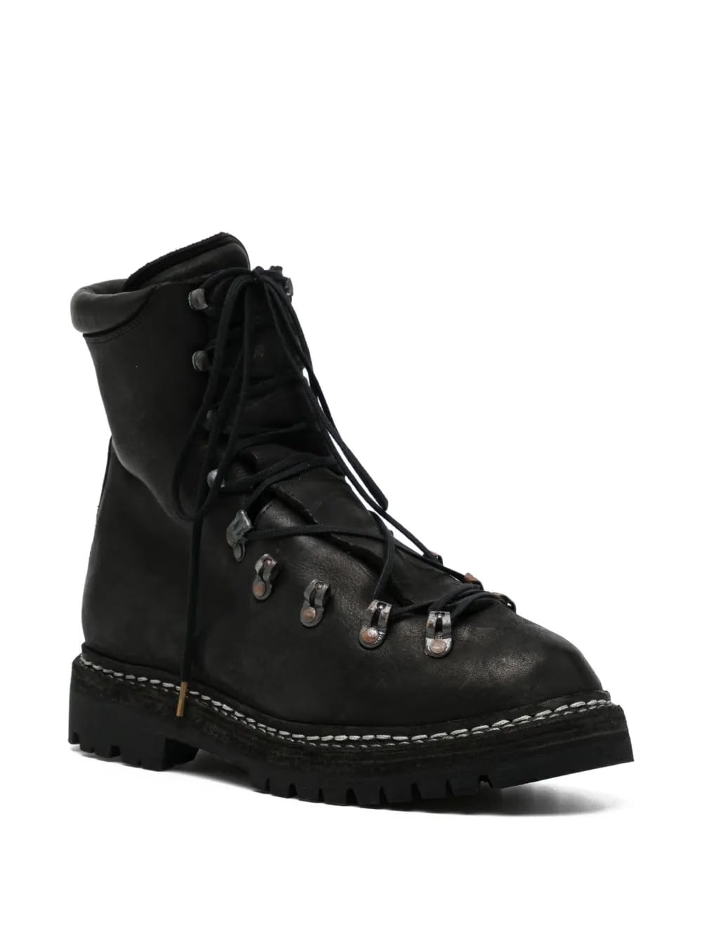 lace-up full-grain leather boots