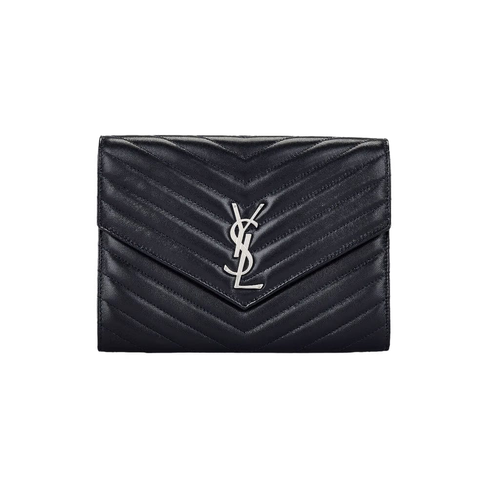 Saint Laurent Cassandre Flap Pouch Dark Blue