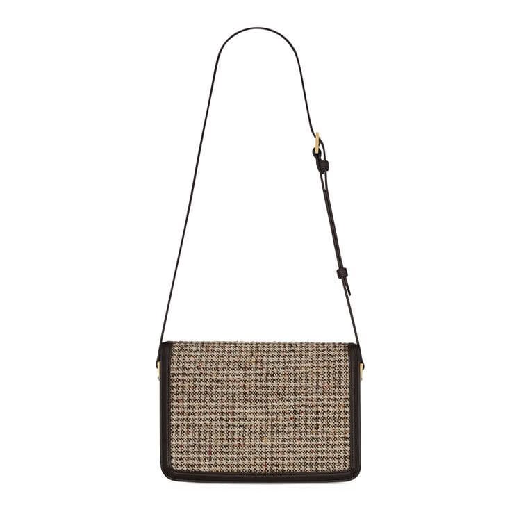Saint Laurent Solferino Medium Satchel Beige/Multico/Umber