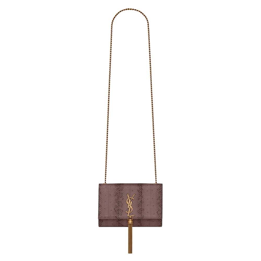 Saint Laurent Kate Small Chain Bag With Tassel Rose/Brown