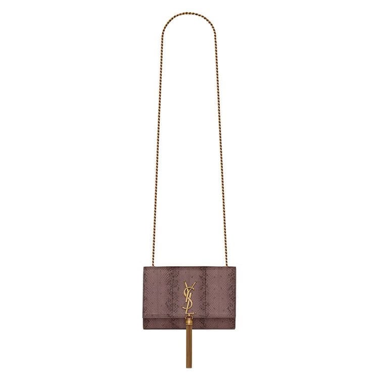 Saint Laurent Kate Small Chain Bag With Tassel Rose/Brown