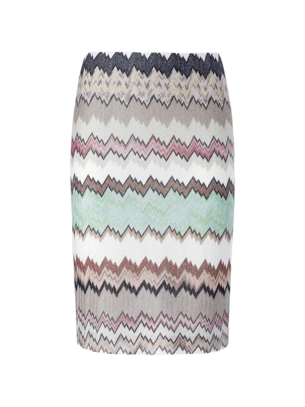 chevron slit midi skirt