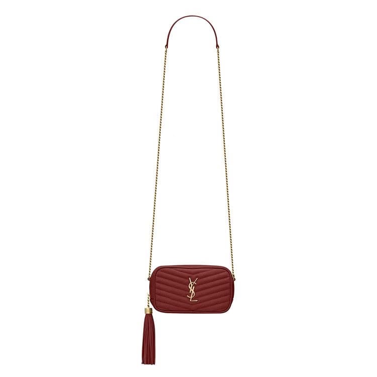 Saint Laurent Mini Lou Shoulder Bag Opyum Red