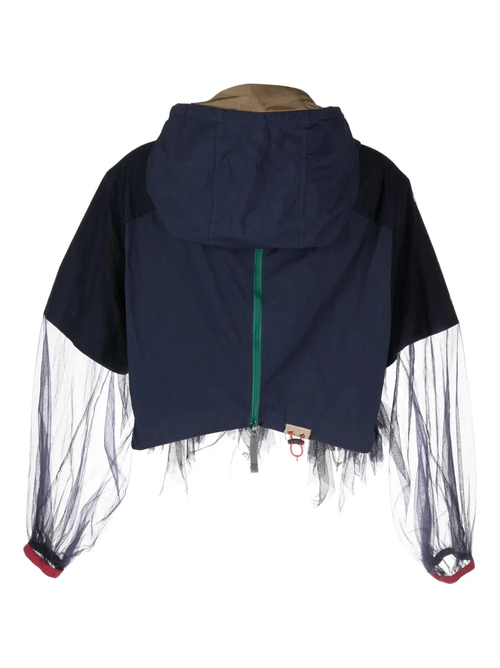 logo-print hooded blouson jacket