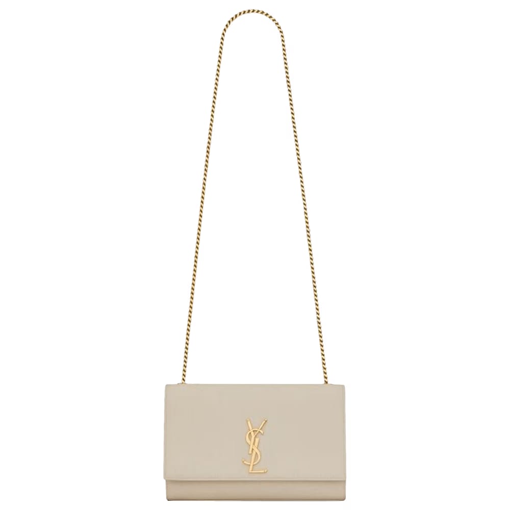 Saint Laurent Kate Medium Chain Bag Soft Cream