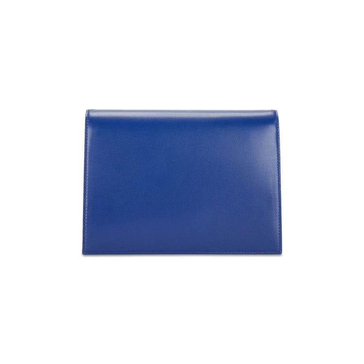Saint Laurent Cassandra Monogramme Suede Chain Bag Bleu Saphir