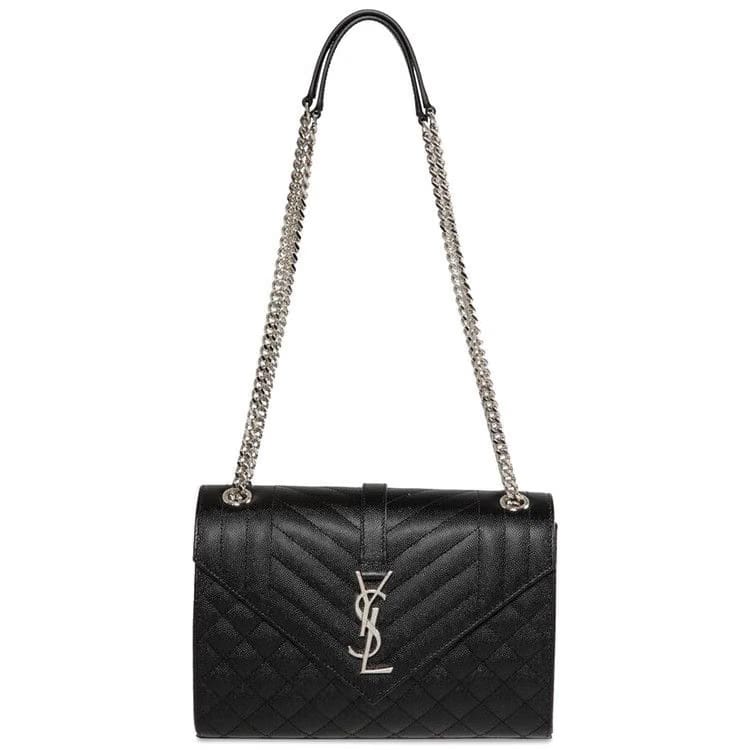 Saint Laurent Medium Envelope Shoulder Bag Black