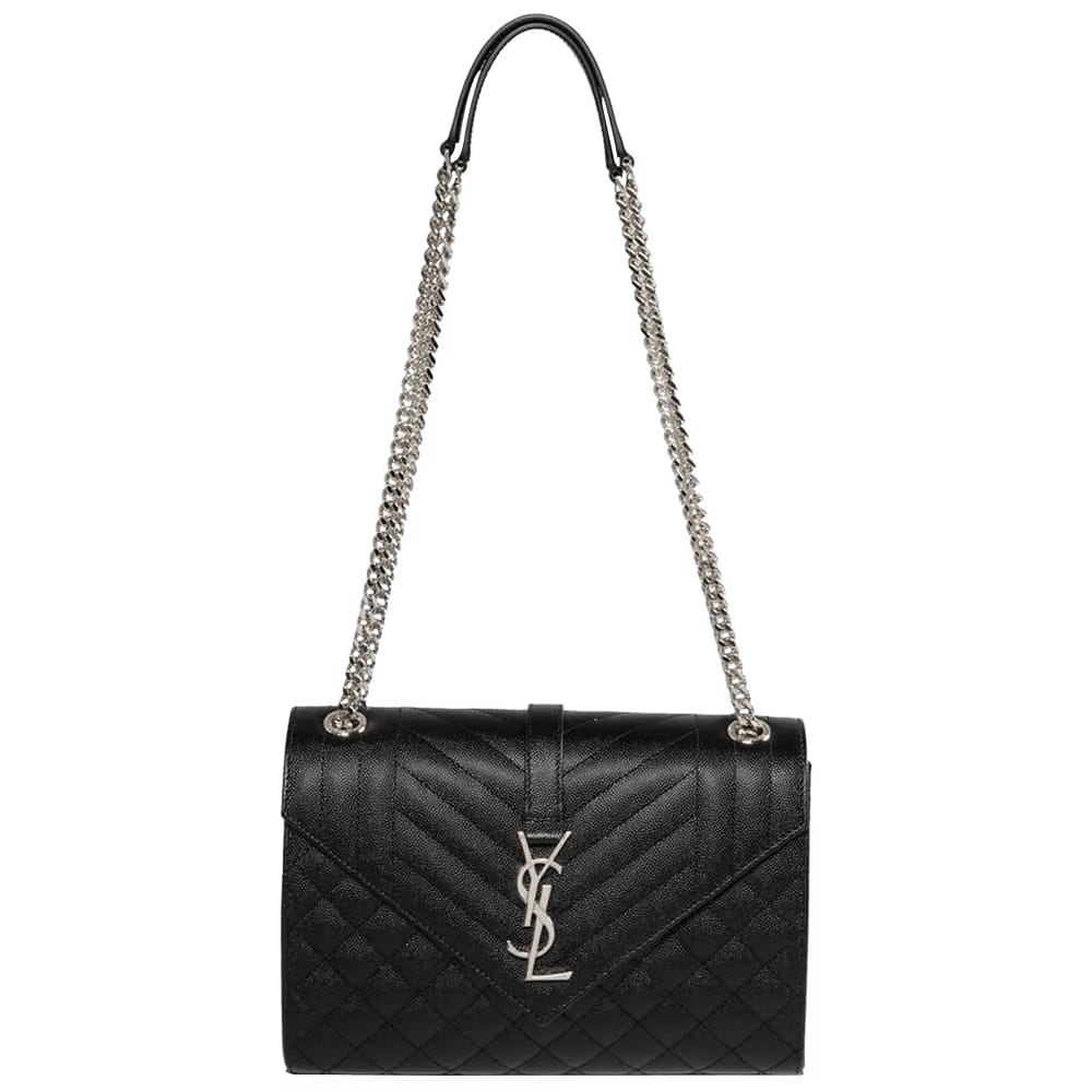 Saint Laurent Medium Envelope Shoulder Bag Black