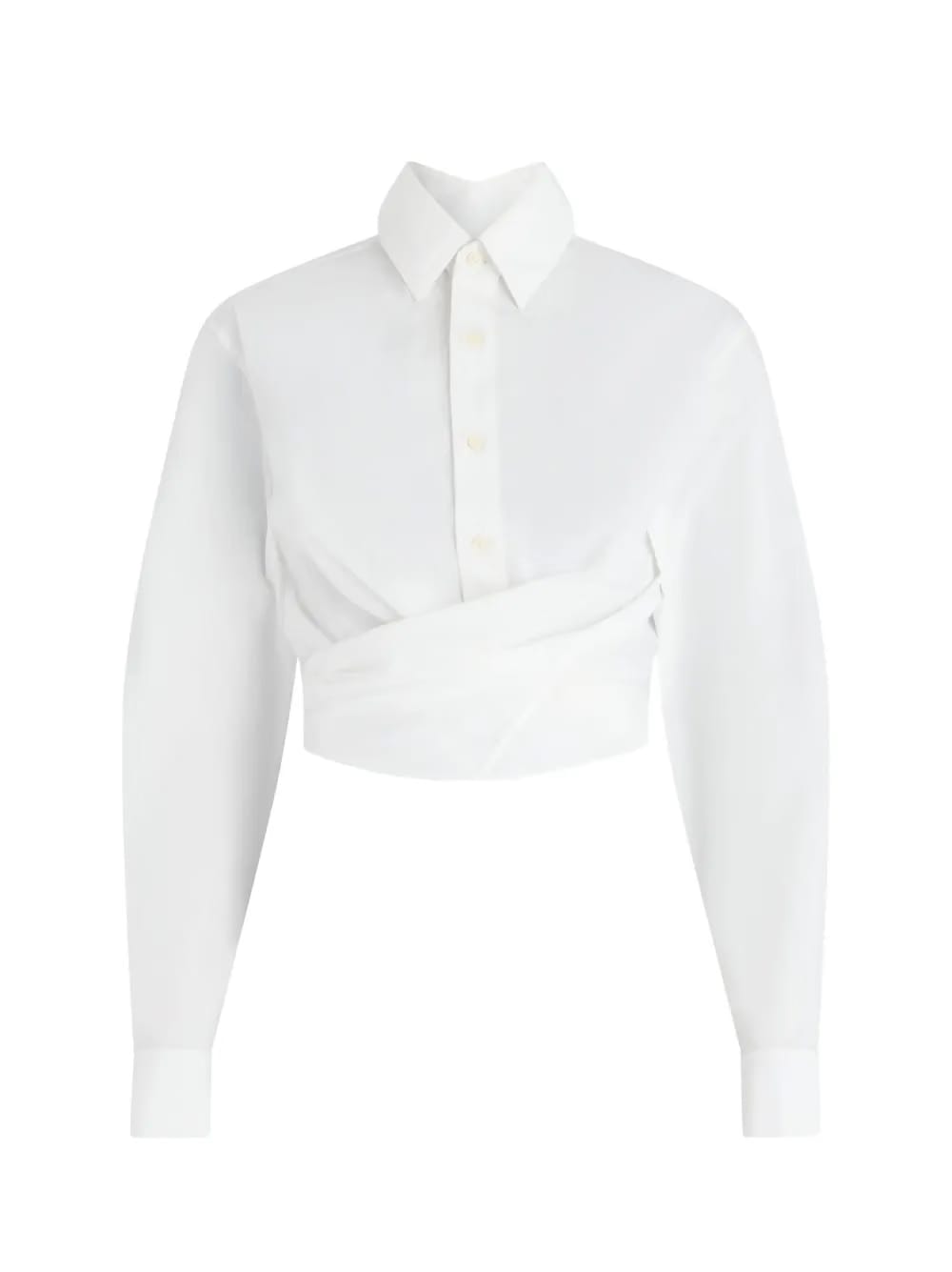 The Cropped Wrap cotton shirt