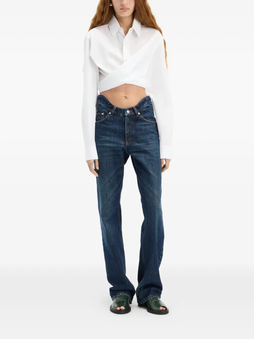 The Cropped Wrap cotton shirt