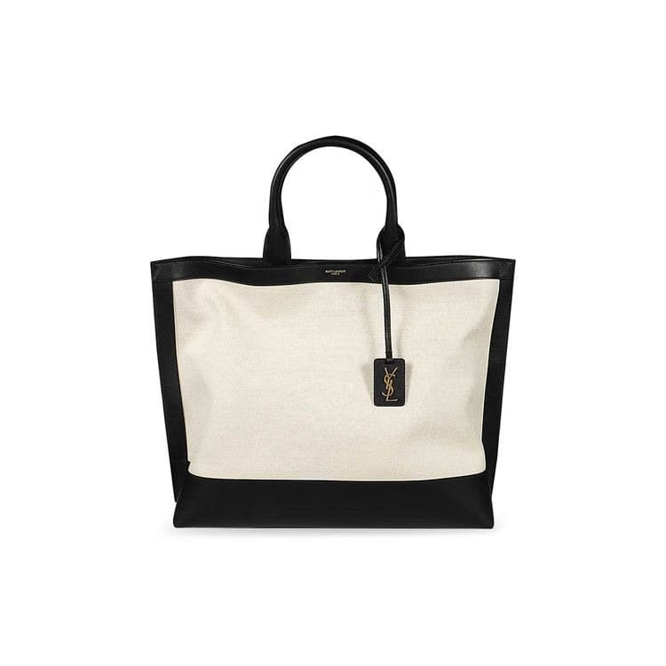 Saint Laurent Canvas Bag Greggio/Nero