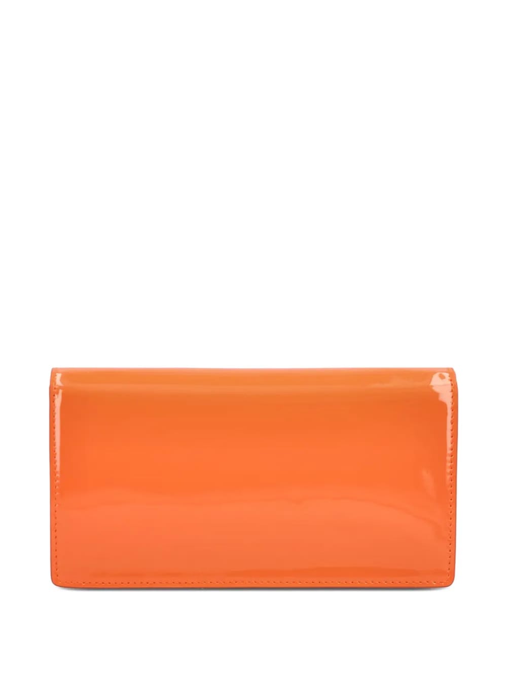 silver-tone chain leather clutch bag