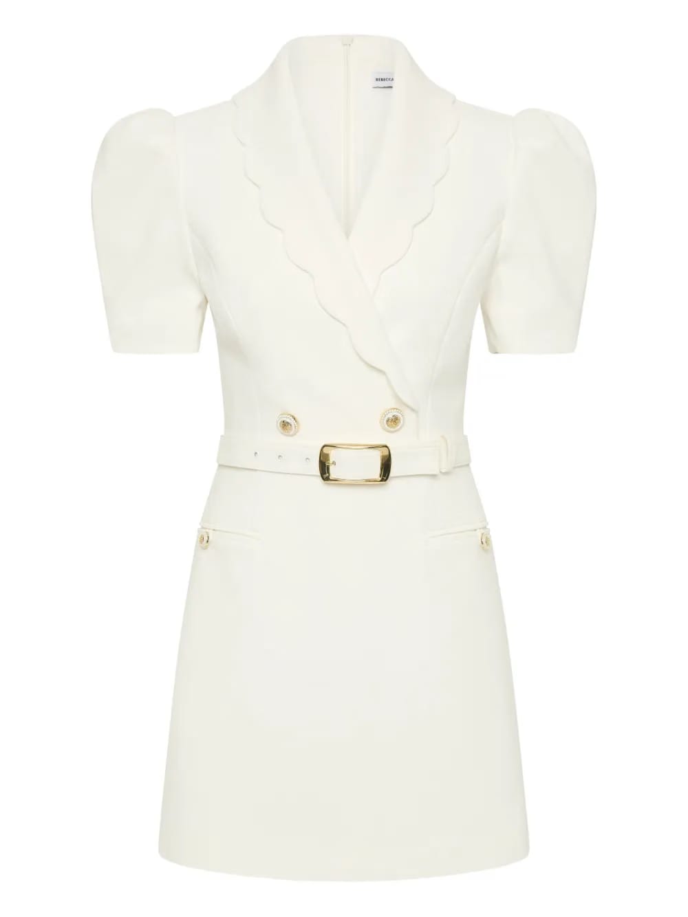 Marina belted mini dress